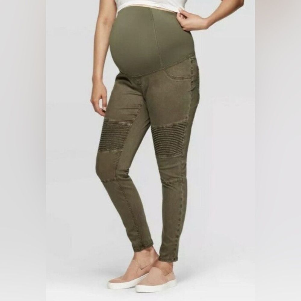 NWT Ingrid & Isabel Maternity Crossover Panel Utility Pant Jeggings Size‎ 12